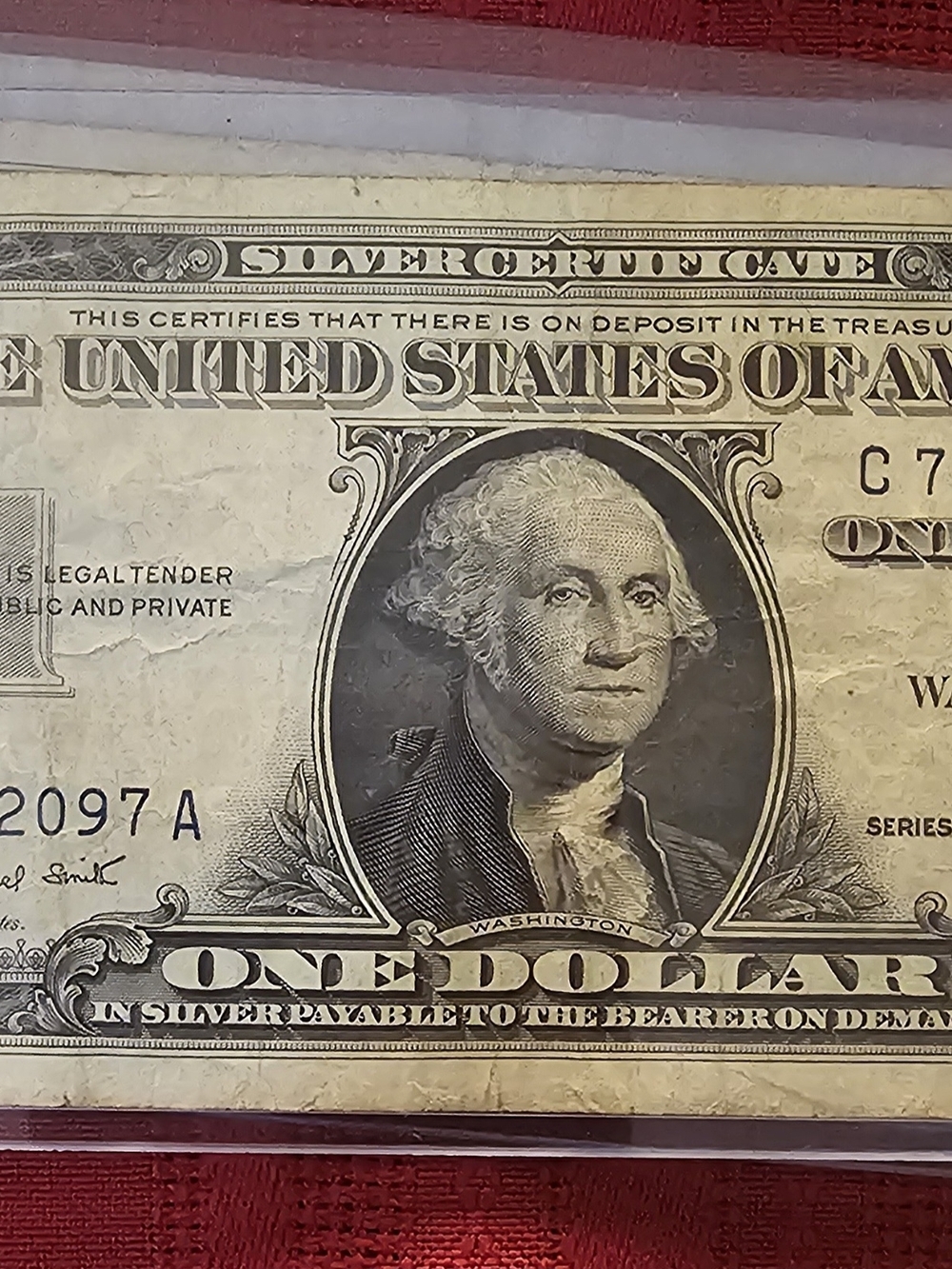 Vintage Silver Certificate Necktie - Black/Gray Pattern - Picture 5 of 5